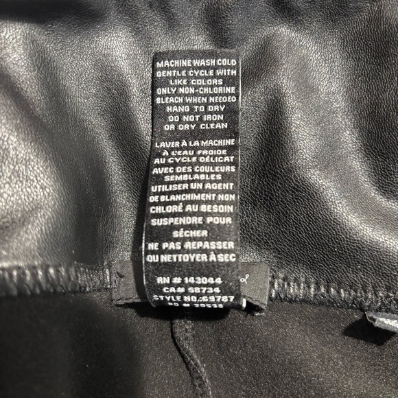 7 FOR ALL MANKIND Sz 1X Faux Leather Leggings High Rise Comfort Waist - Picture 6 of 6